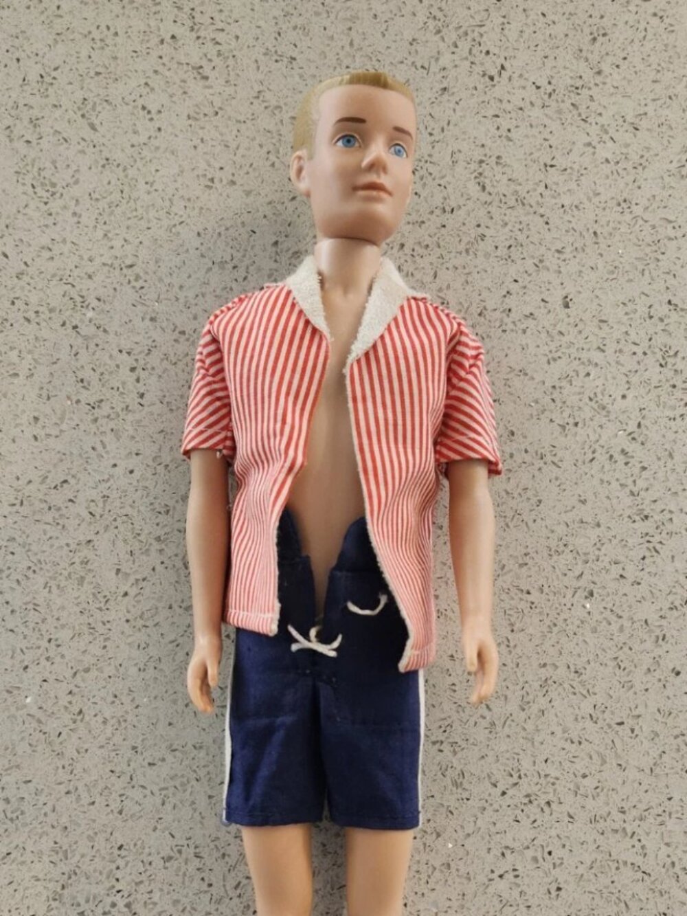 1960 KEN Doll Molded Blond Hair & Full Wardrobe - 7 sets Tux Grad Sweater Beach